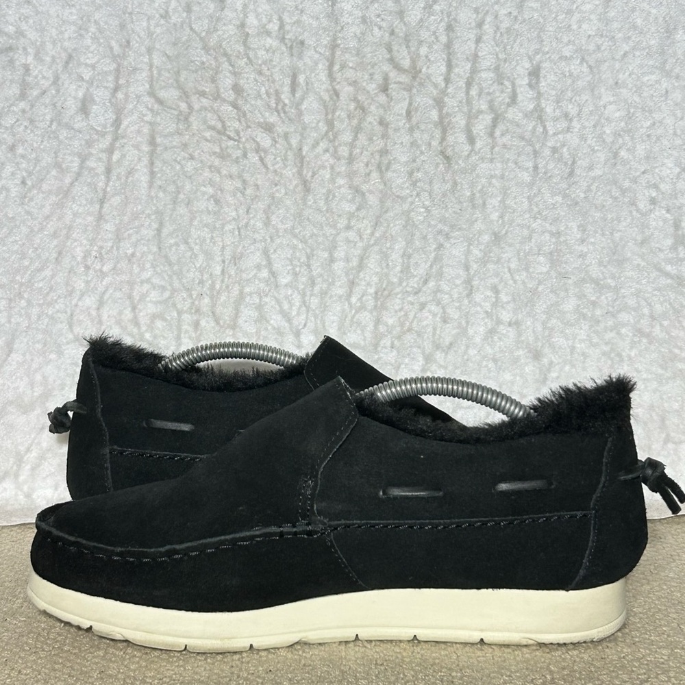 Sperry Womens Black Moc-Sider Suede SlipOn Fleece-Lined Mocassin Shoes SZ 7.5 M - Picture 7 of 11